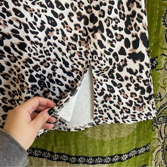 Princess Polly Yates Leopard Print Mini Skirt Size 4 - Picture 4 of 14